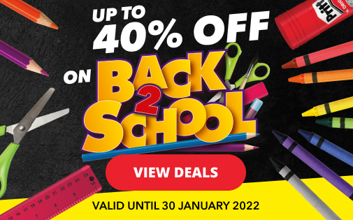 UP TO 40% OFF BACK TO SCHOOL