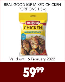REAL GOOD IQF MIXED CHICKEN PORTIONS 1.5kg, 59,99