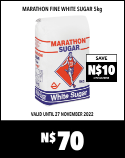 MARATHON FINE WHITE SUGAR 5kg, N$70