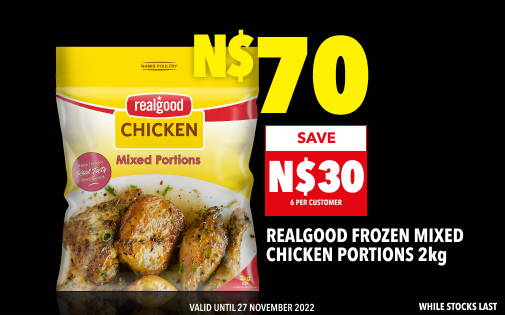 REALGOOD FROZEN MIXED CHICKEN PORTIONS 2kg, N$70