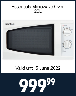 ESSENTIALS MICROWAVE OVEN 20L, 999,99