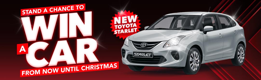 STAND A CHANCE TO WIN A CAR FROM NOW UNTIL CHRISTMAS STAND A CHANCE TO WIN A CAR FROM NOW UNTIL CHRISTMAS
