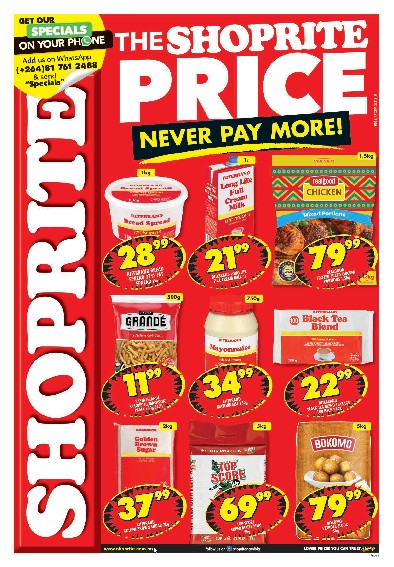 specials leaflet