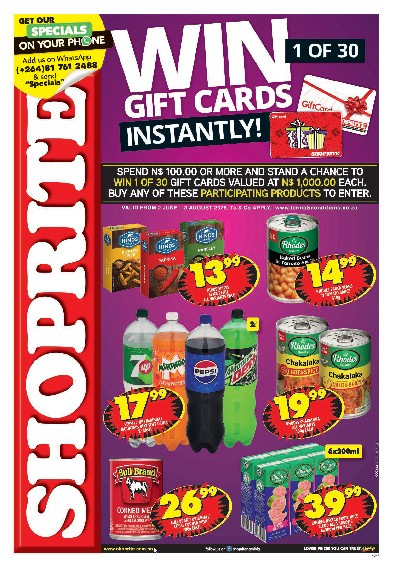 specials leaflet