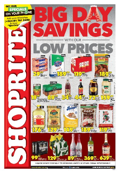specials leaflet