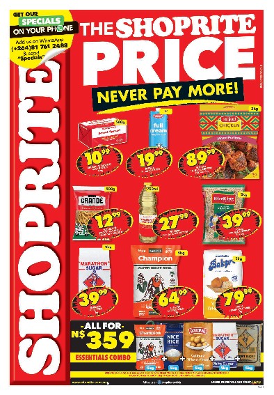 specials leaflet