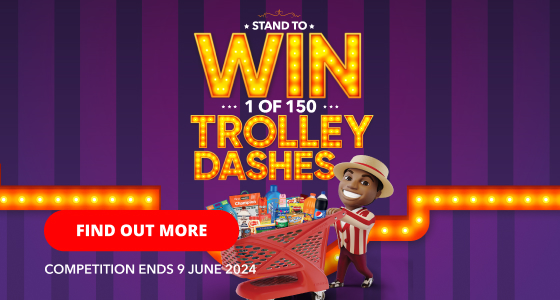 STAND TO WIN 1 OF 150 TROLLEY DASHES