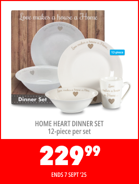HOME HEART DINNER SET 12-PIECE PER SET, 229,99