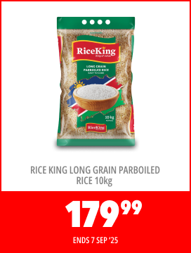 RICE KING LONG GRAIN PARBOILED RICE 10kg, 179,99