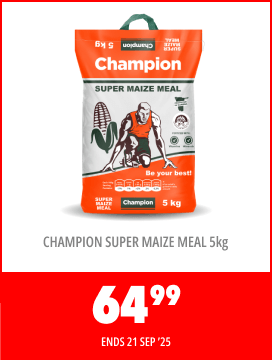 CHAMPION SUPER MAIZE MEAL 5kg, 64,99