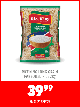 RICE KING LONG GRAIN PARBOILED RICE 2kg, 39,99