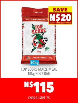TOP SCORE MAIZE MEAL 10kg POLY BAG